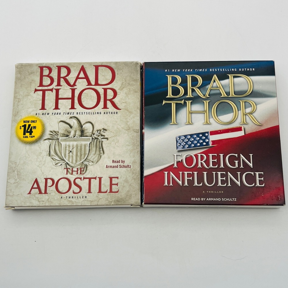 Brad Thor Audiobook CD Lot The Apostle and Foreign Influence Scot Harvath Series